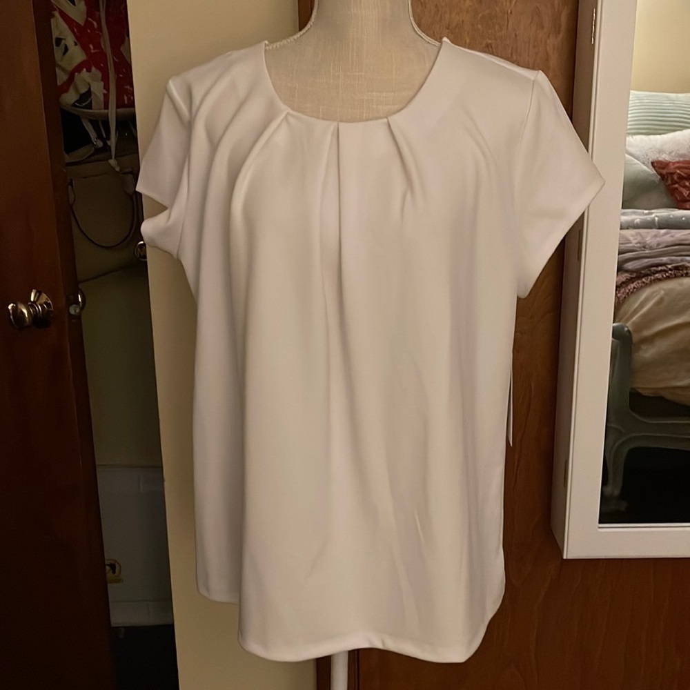 Liz Claiborne White Woman Blouse/Shirt